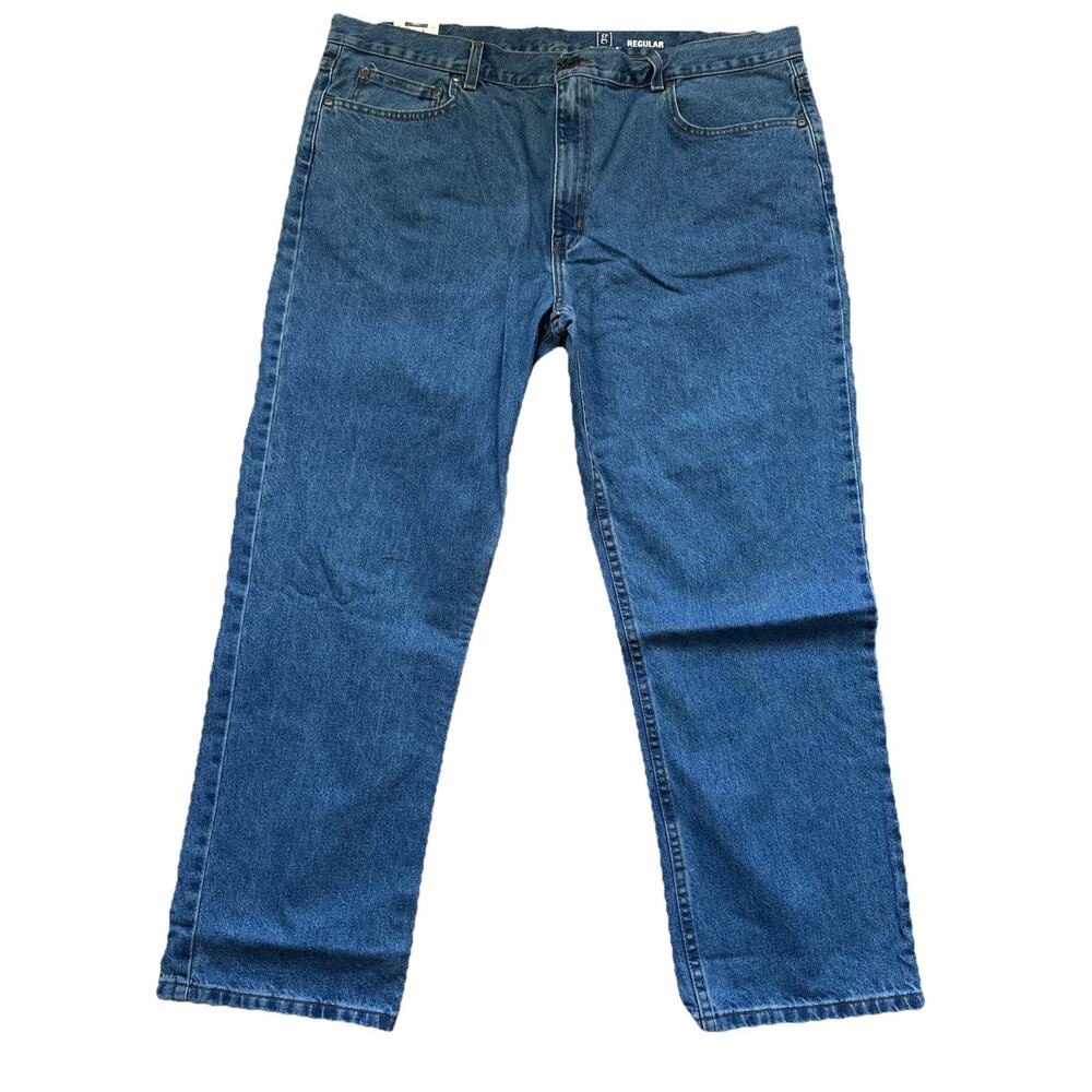 NWT George Men's Relaxed Jeans 42 x 30 Medium Wash Straight Leg New